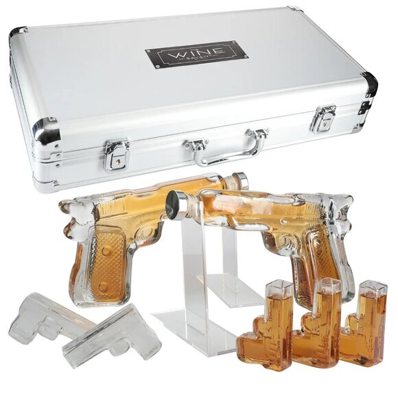 Wine Savant Other - Pistol Whiskey Gun Decanter & Shot Glasses Set